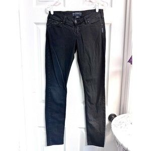 Silver Jeans Camden Rose Skinny Stretch Low-Rise Black Denim Jeans Size 27/31
